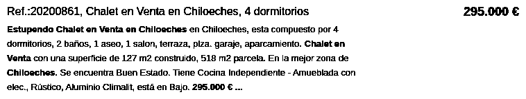 Chalet en Chiloeches con parcela de 518 m²