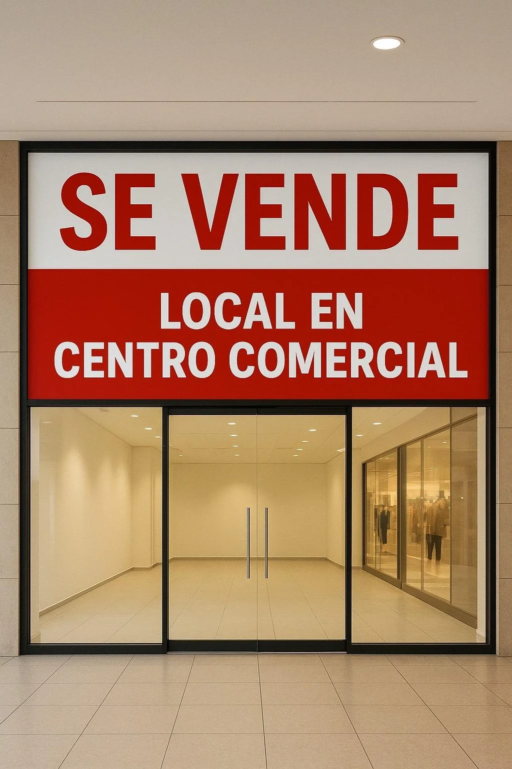 Ground-floor commercial unit with smoke outlet