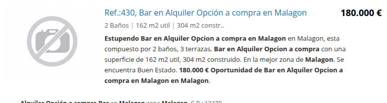 Bar en Malagón con 304 m²