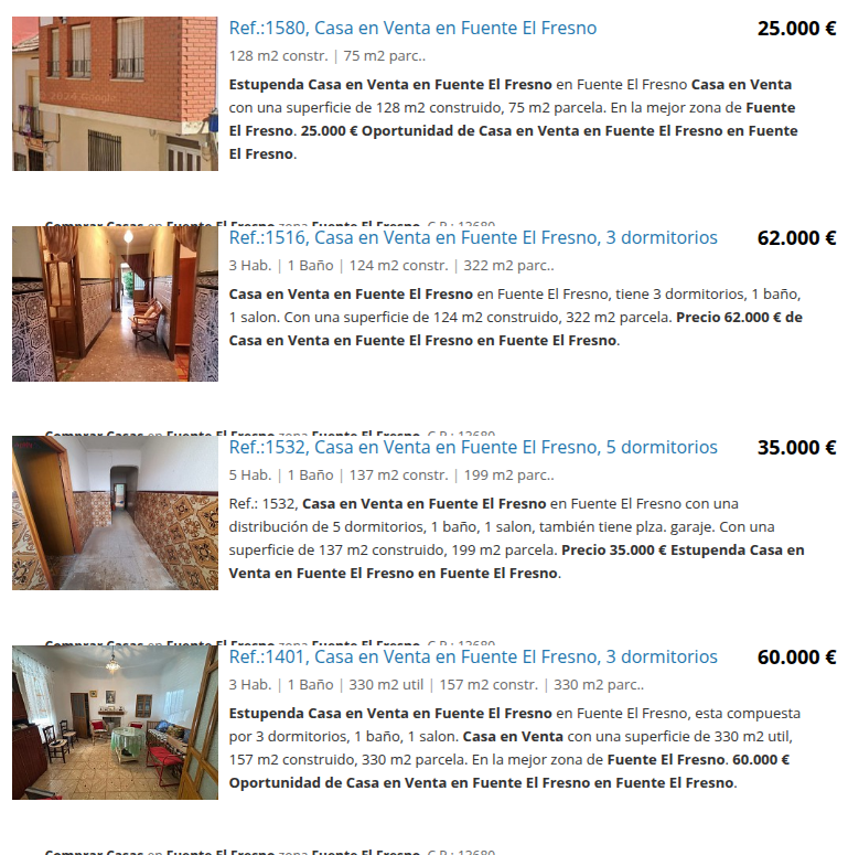 Casas en venta en Fuente El Fresno