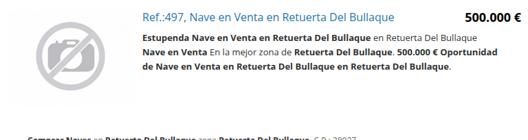 Nave industrial en Retuerta Del Bullaque