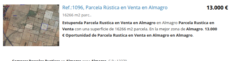 Rural plot in Almagro, 16,266 m²