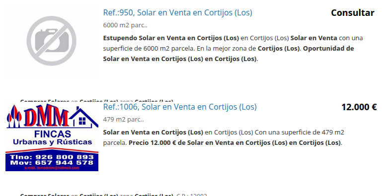 Solar de 6.000 m² en Cortijos