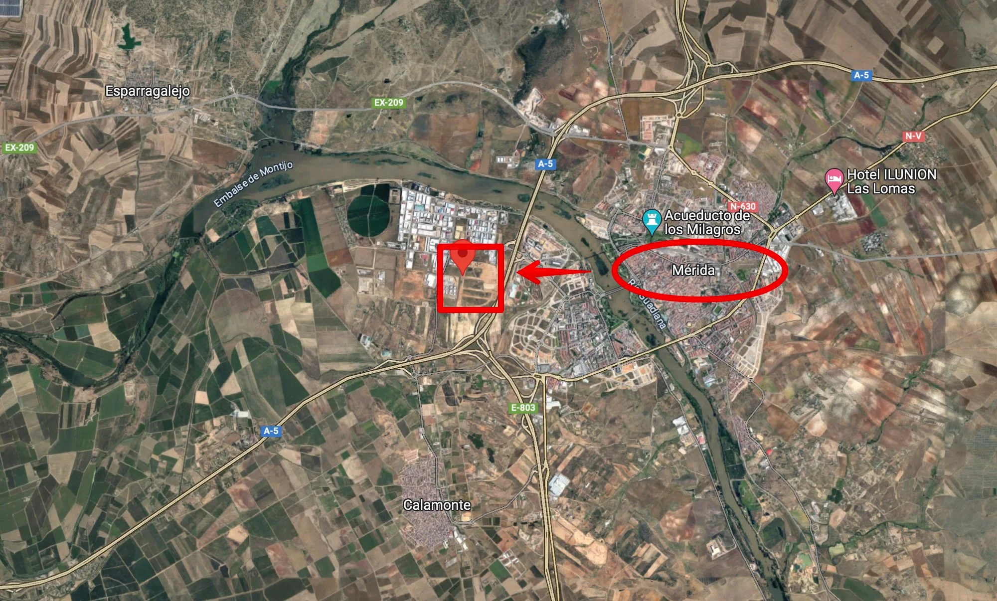 Suelo logístico en Mérida, 130.473 m²