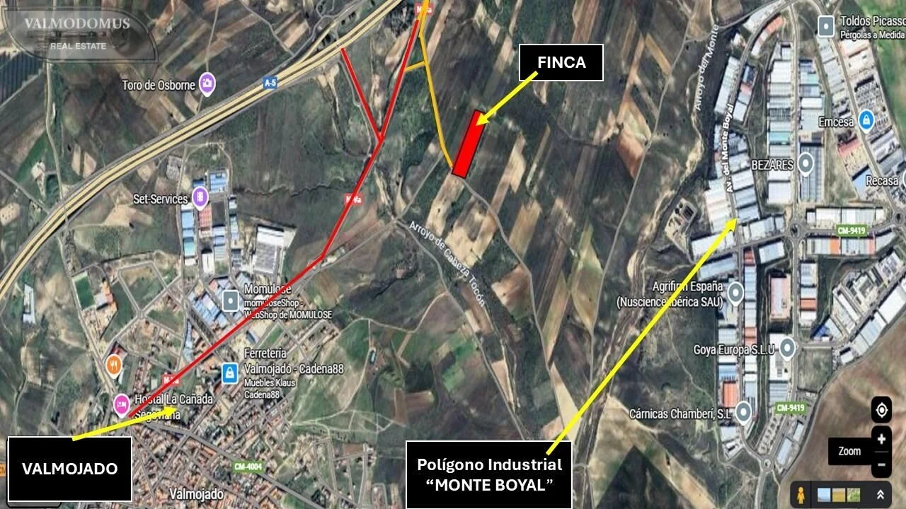Fenced rural plot near highway