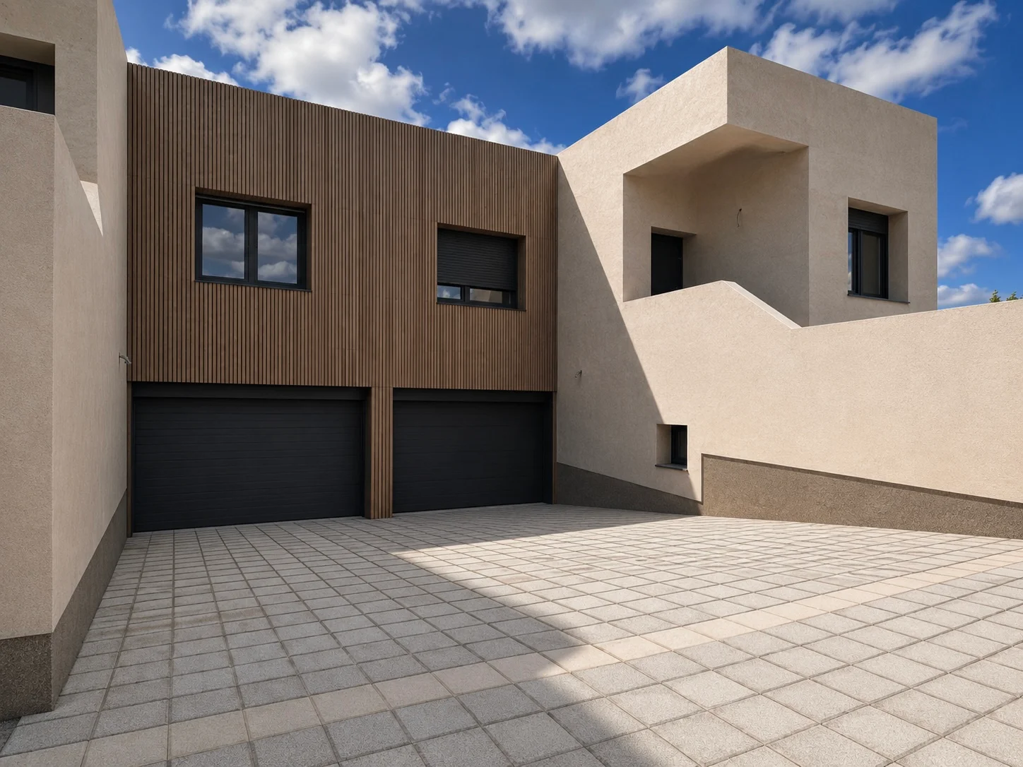 New semi-detached chalet with pool