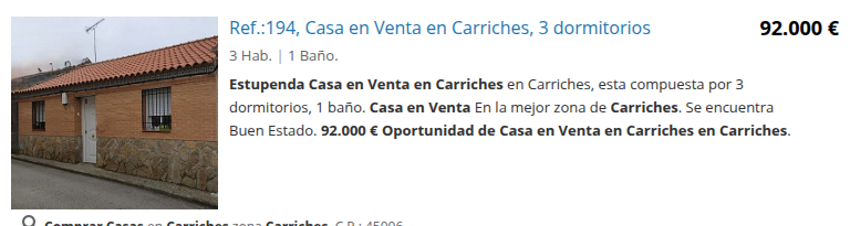 Casa en buen estado con tres dormitorios