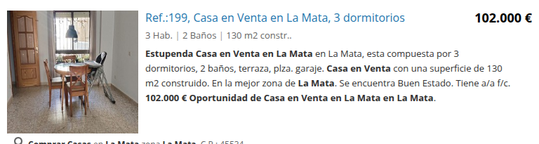Casa en buen estado con tres dormitorios