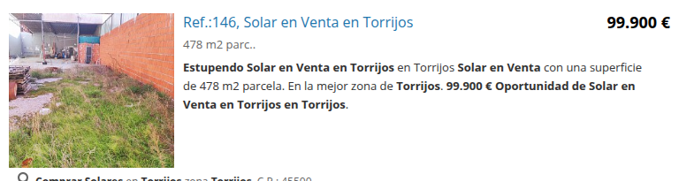 Solar de 478 m² en Torrijos
