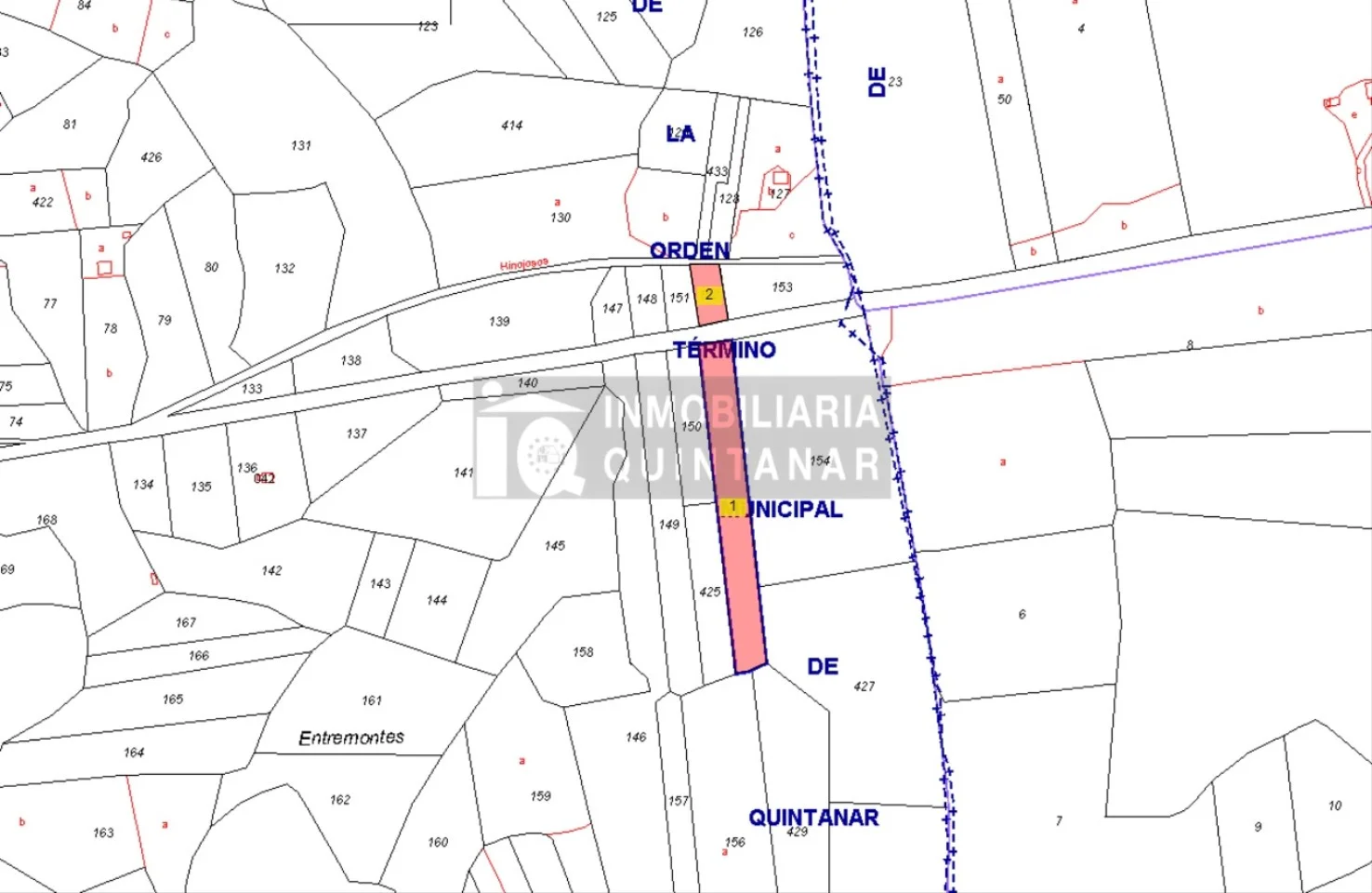Roadside land plot near Quintanar