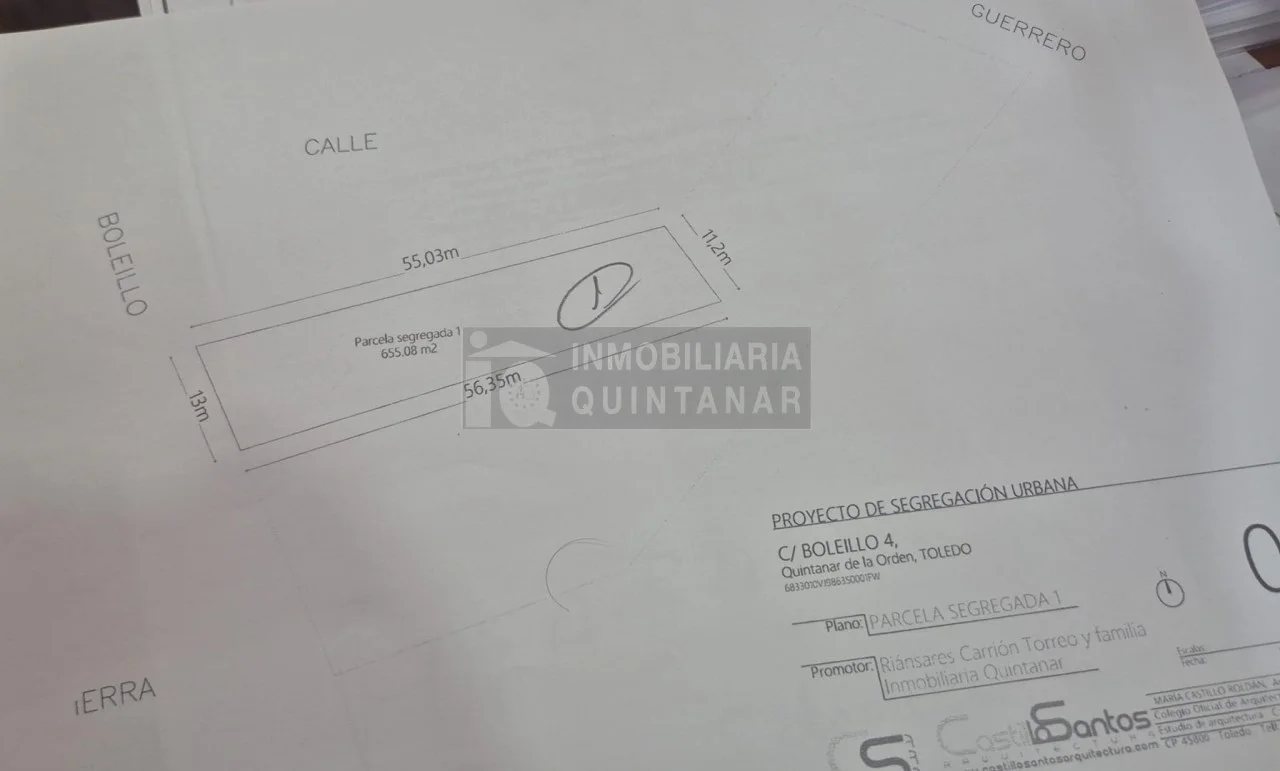 Parcela de 751 m² en Quintanar