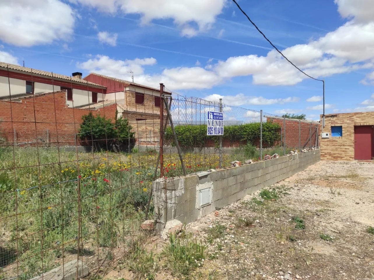 Urban plot near local swimming pool