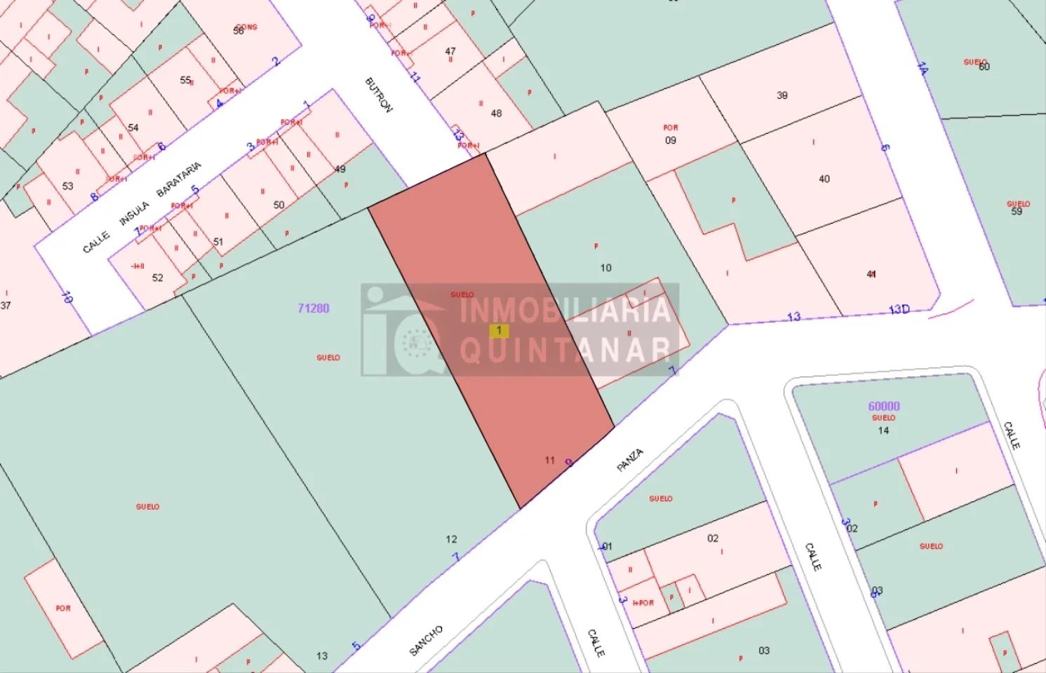 Urban plot in Quintanar, 657 m²