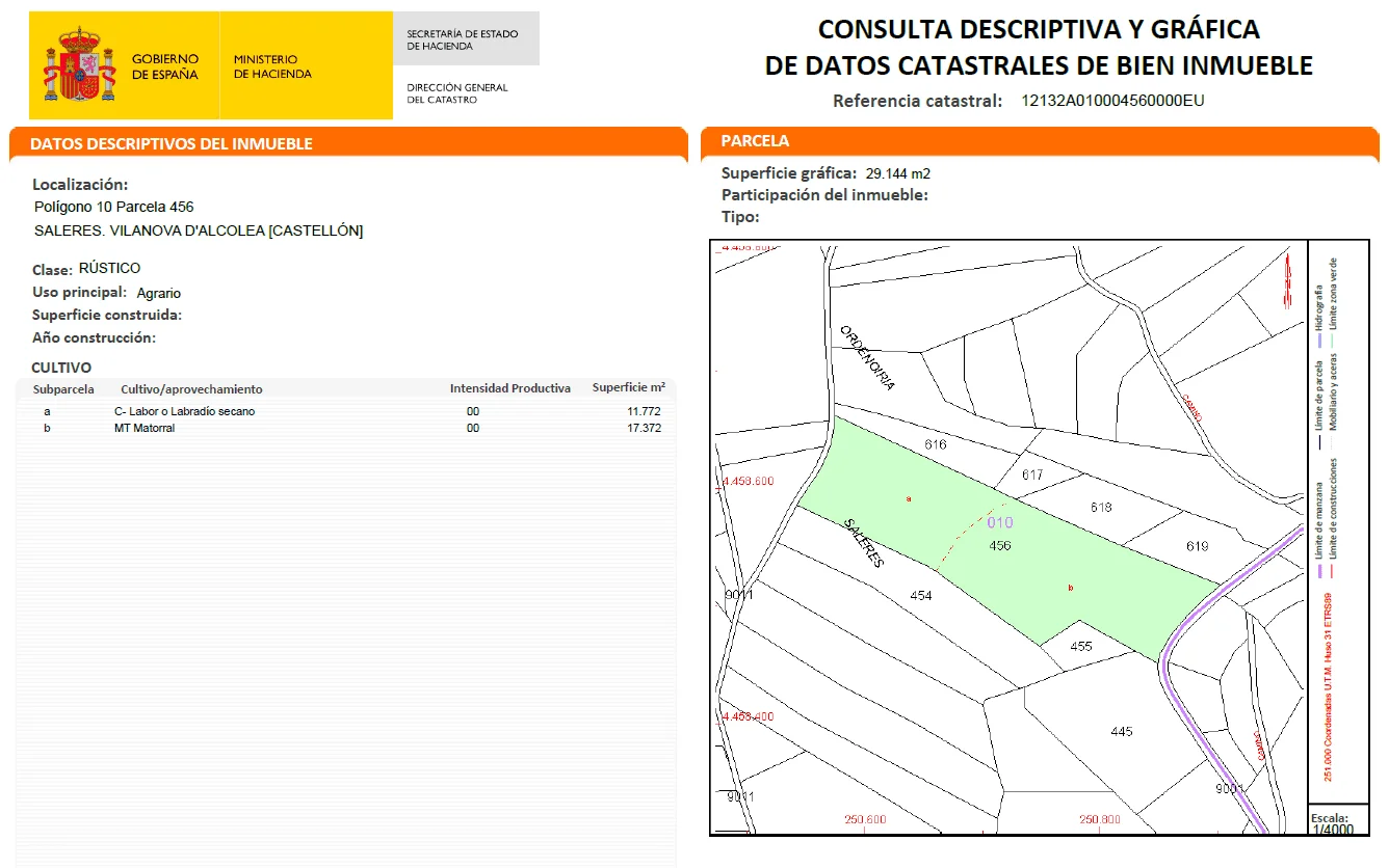 Terreno rústico cerca de Vilanova, 29.144 m²