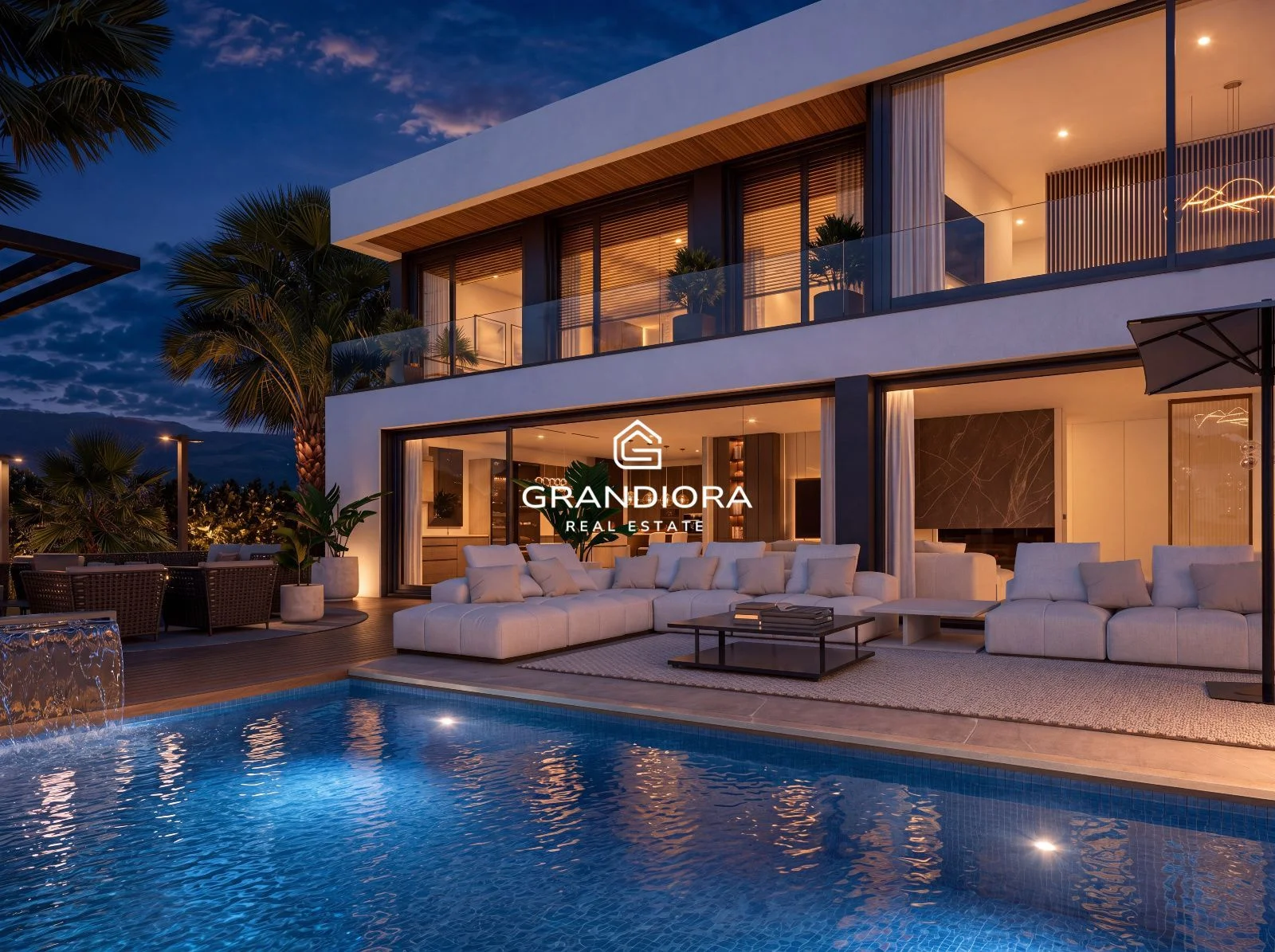 Villa nueva con vistas al mar y tenis