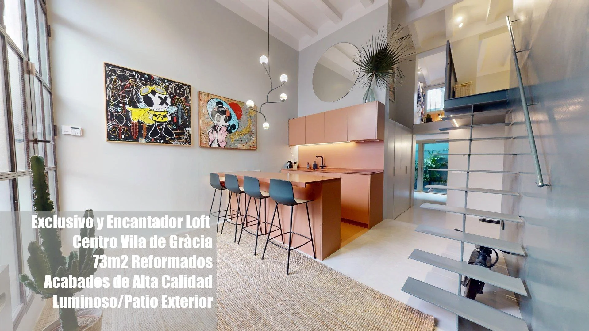 Loft reformado en Gràcia, 1 dormitorio