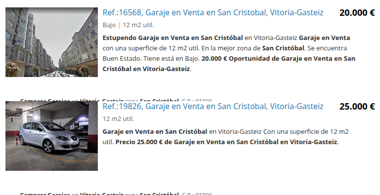 Garajes en San Cristóbal
