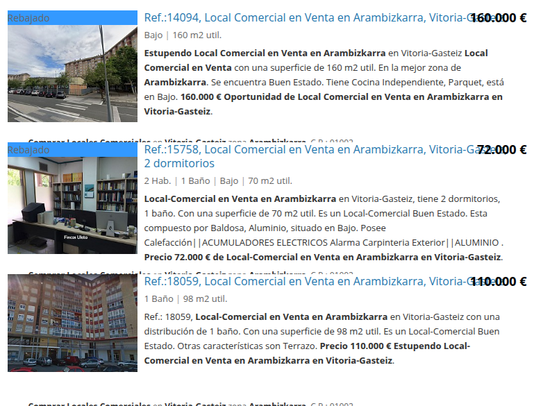 Local comercial en Arambizkarra de 160 m²