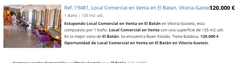 Commercial premises in El Batan, 135 m²