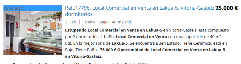 Lakua-5 commercial unit, 40 m²