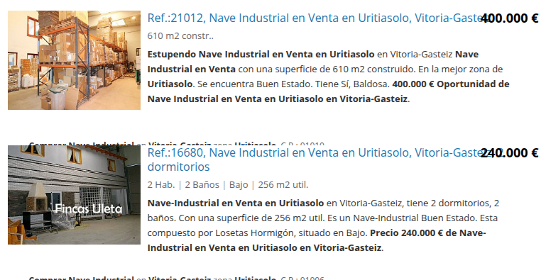 Naves industriales en Uritiasolo