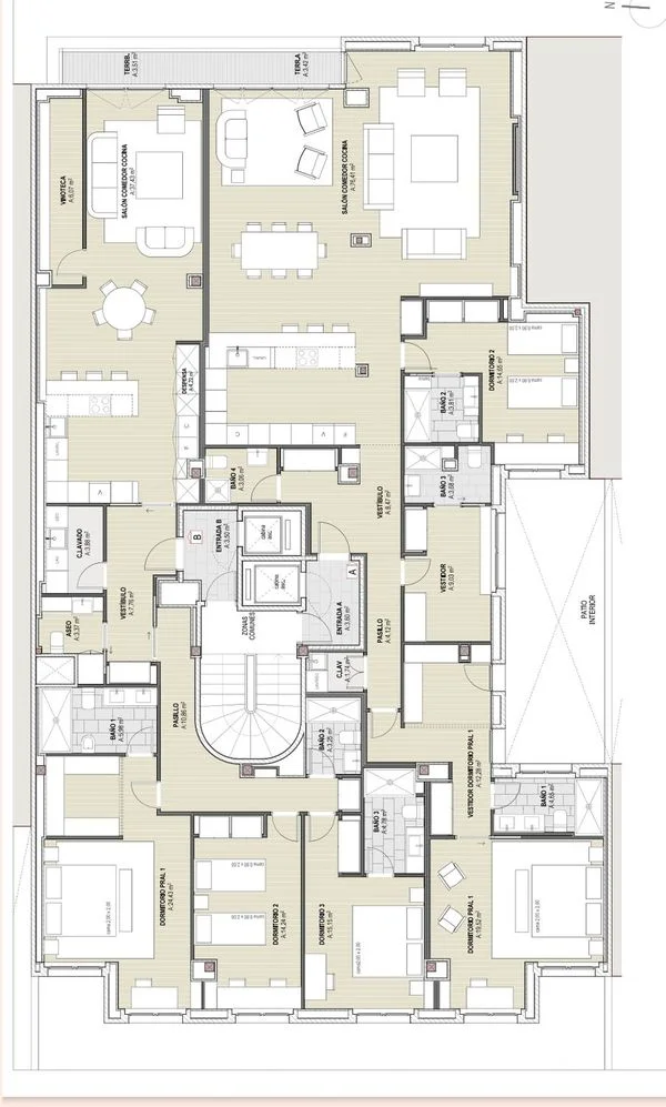 Piso exterior en Castellana, 192 m², 3 dormitorios