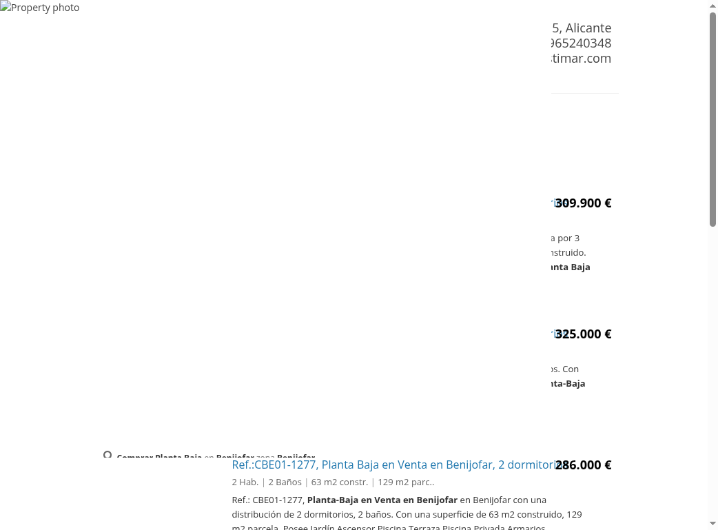 Ground-floor flats in Benijofar listings