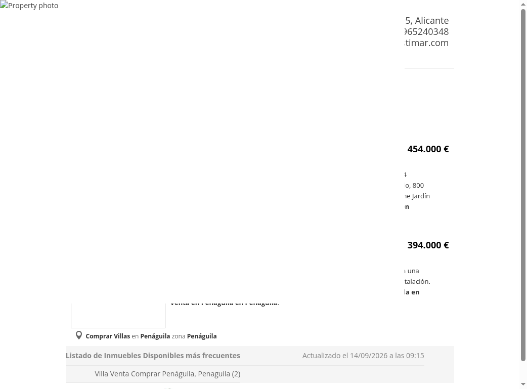 Dos villas en venta en Penaguila
