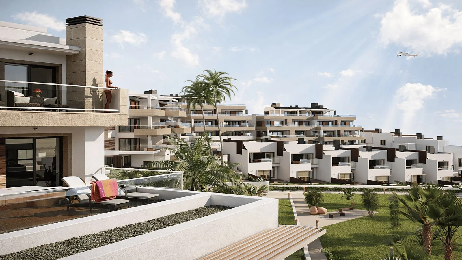 Beachfront development with sea views