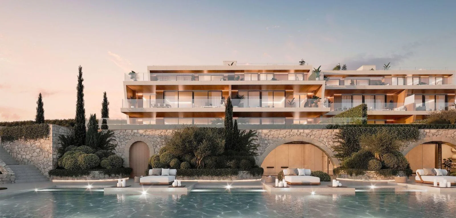 Luxury Casares apartments with golf views