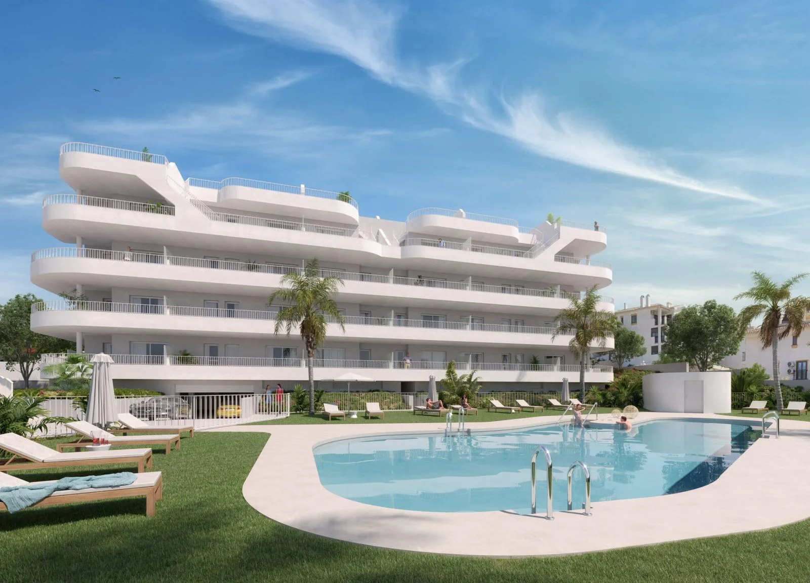 New development with sea views, 2 bedrooms
