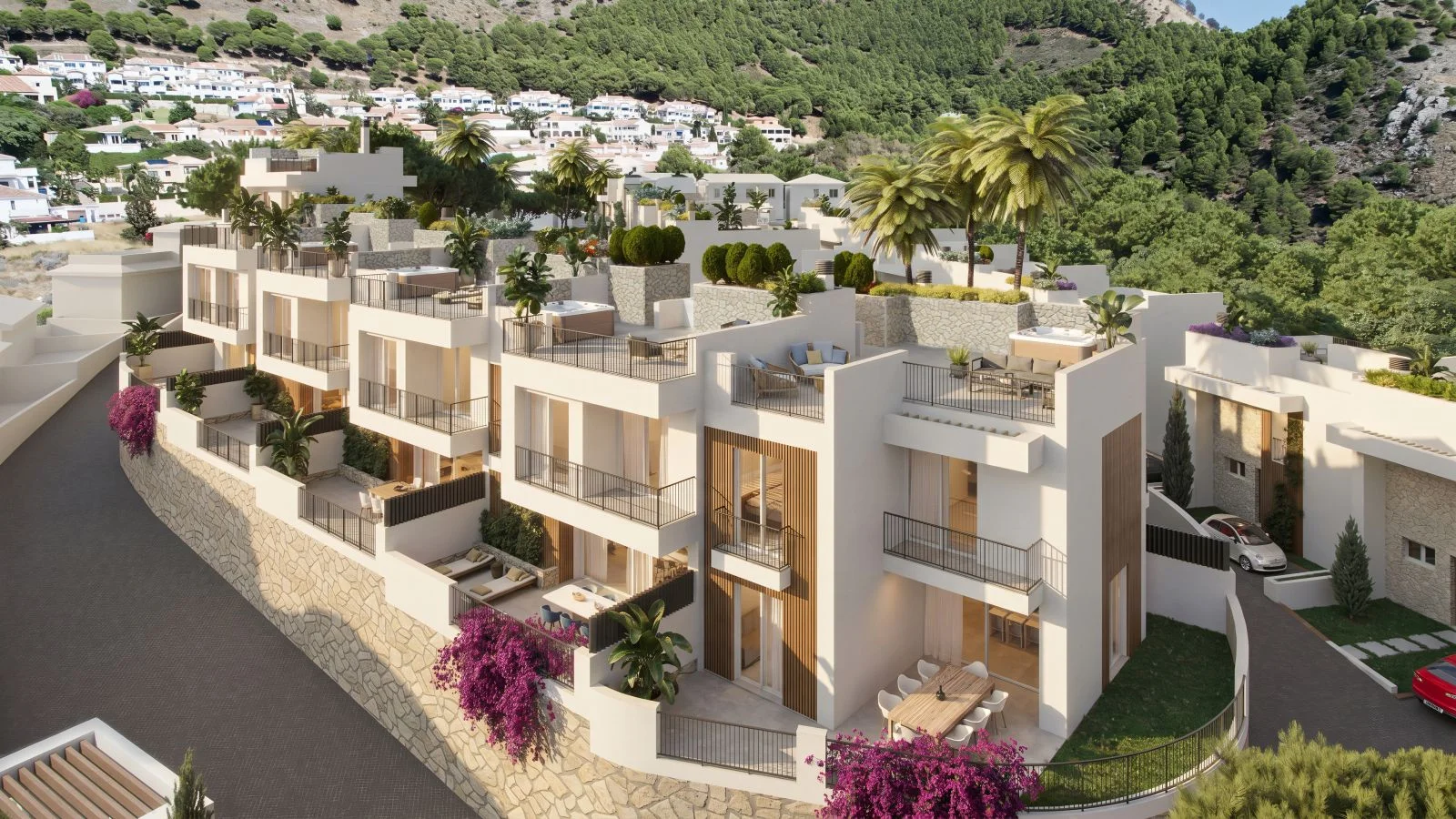 New-build Mijas villas, sea views