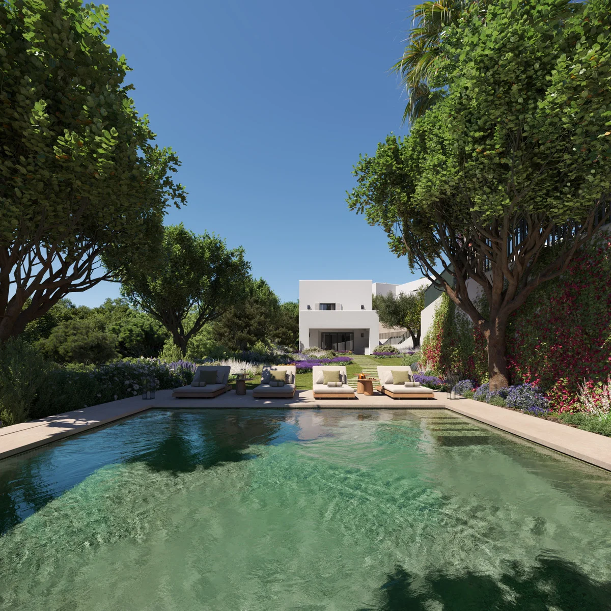 New-build Sotogrande homes, private gardens